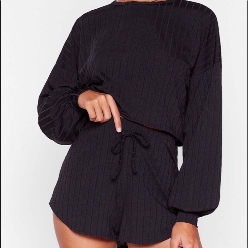 Nasty Gal - whatever rib takes short lounge set